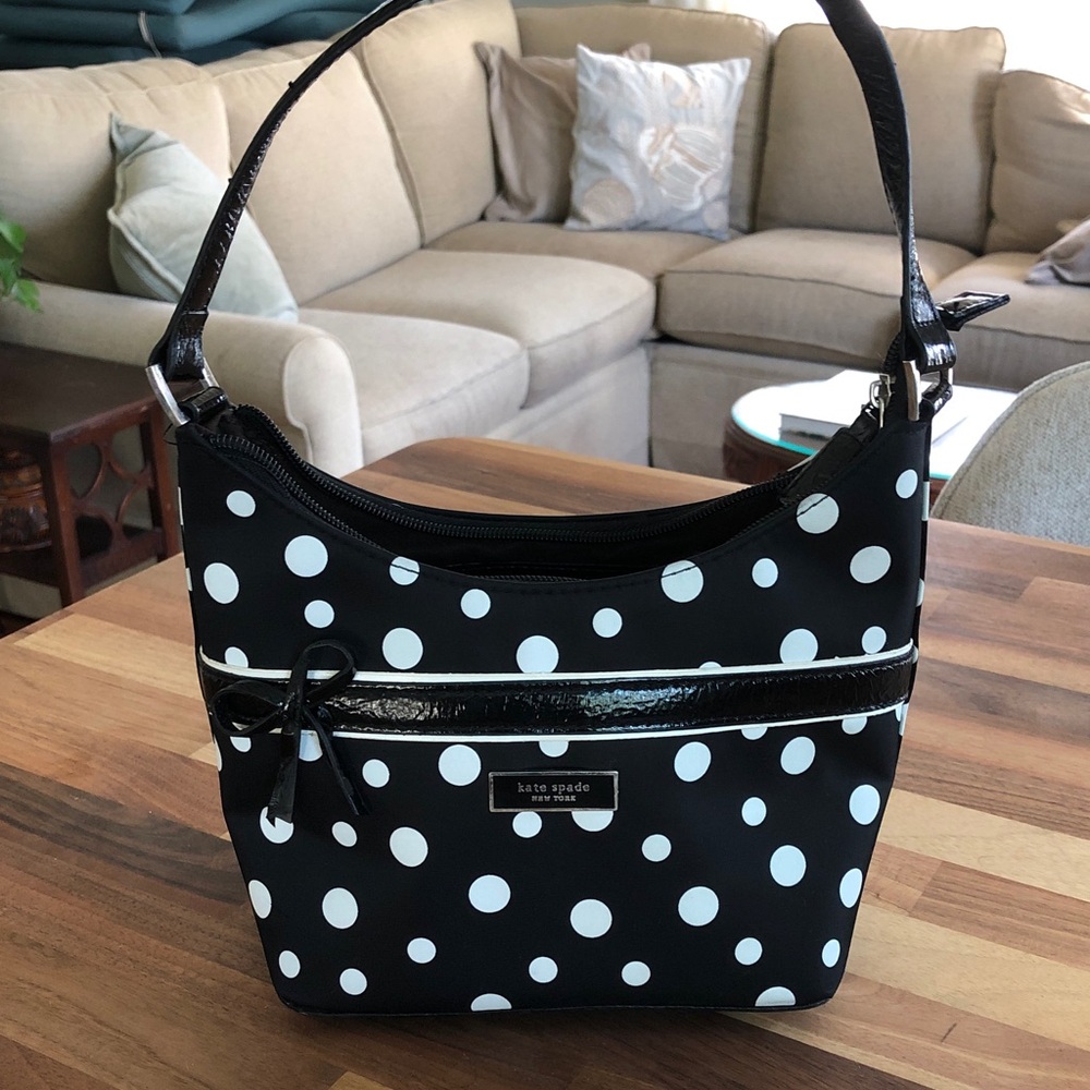 kate spade Black and White Polka Dot Shoulder Bag
